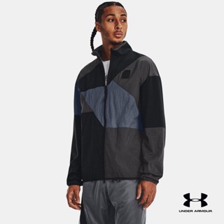 Under Armour Mens Curry Full-Zip Woven Jacket เสื้อแจ็คเก็ตผ้าทอซิปเต็มตัว Curry สำหรับผู้ชาย