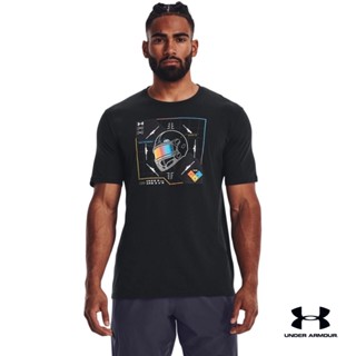 Under Armour UA Mens Schematic Helmet Football Short Sleeve เสื้อออกกำลังกายแขนสั้น ใส่เล่นฟุตบอล สำหรับผู้ชาย