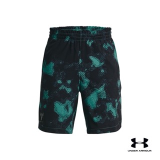 Under Armour Boys Project Rock Woven Printed Shorts อันเดอร์ อาร์เมอร์ กางเกงขาสั้น Project Rock Woven Printed สำหรับเด็กผู้ชาย