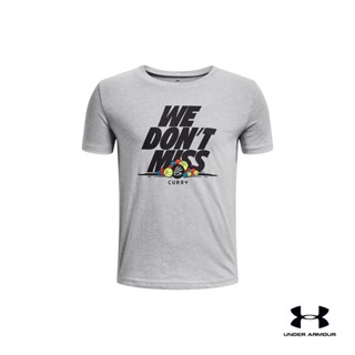 Under Armour Boys Curry We Dont Miss Short Sleeve อันเดอร์ อาร์เมอร์ เสื้อแขนสั้น Curry We Dont Miss สำหรับเด็กผู้ชาย