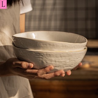 [Ingot Bowl Large Size] ชามเซรามิค แฮนด์เมด ขนาด 28 ซม. ของใช้ในครัวเรือน สําหรับใส่ก๋วยเตี๋ยว สลัด