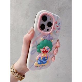 ใหม่ เคสโทรศัพท์มือถือ ลายการ์ตูนตัวตลกน่ารัก สามมิติ สําหรับ Iphone Apple 14promax 15 15pro 13pro