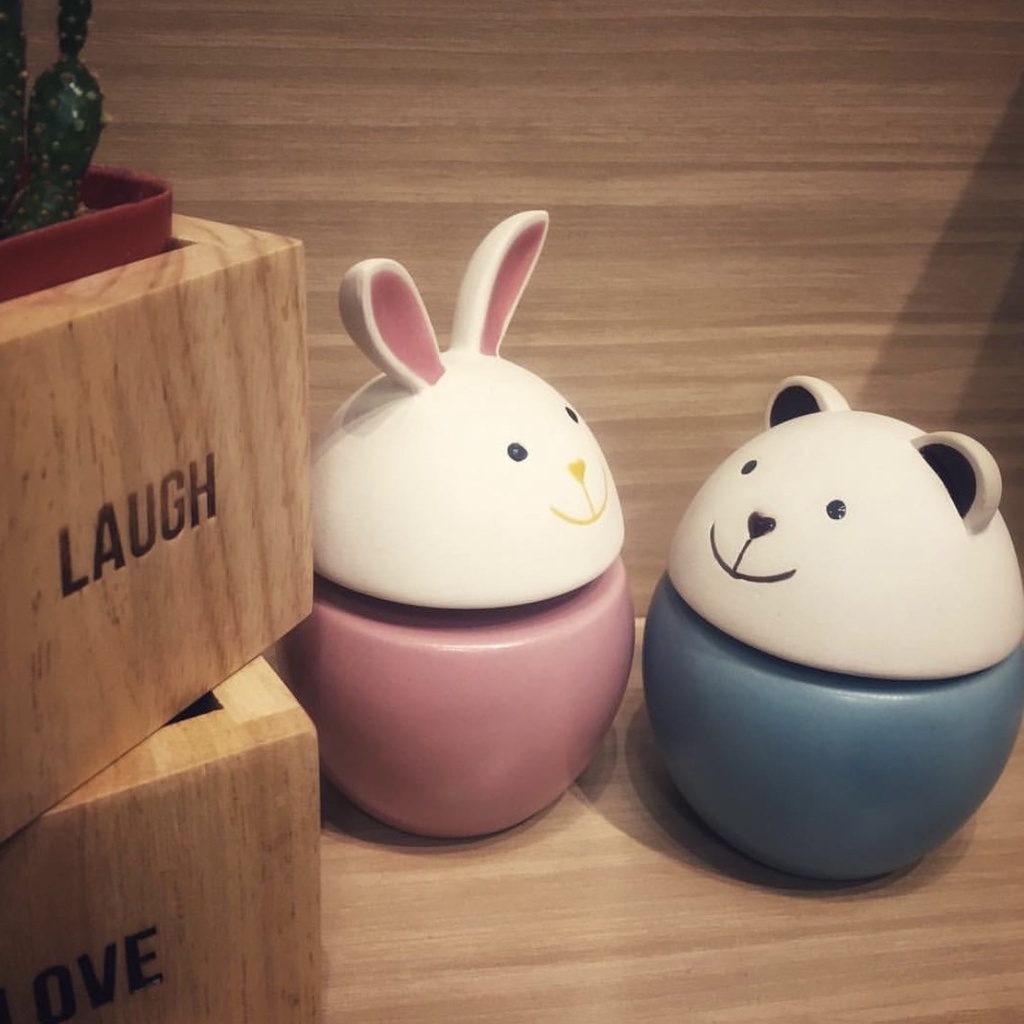 LIVELY BREEZE TAMA BEAR & BUNNY เครื่องหอมเซรามิกทรงไข่ รูปหมี และกระต่าย