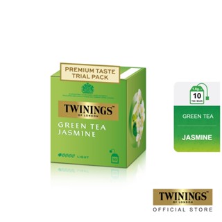 [แพ็ค 10 ซอง] ทไวนิงส์ มินิ ชาเขียว จัสมิน กรีนที ชนิดซอง 1.8 กรัม แพ็ค 10 ซอง Twinings Mini Jasmine Green Tea 1.8 g. Pack 10 Tea Bags