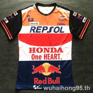 【ขายดี】 ✒เสื้อยืด MOTO GP racing No. เสื้อแฟนคลับแข่งรถ Marquis 93 มม. Red Bull Wei Shuanghua motorcycle riding short sle