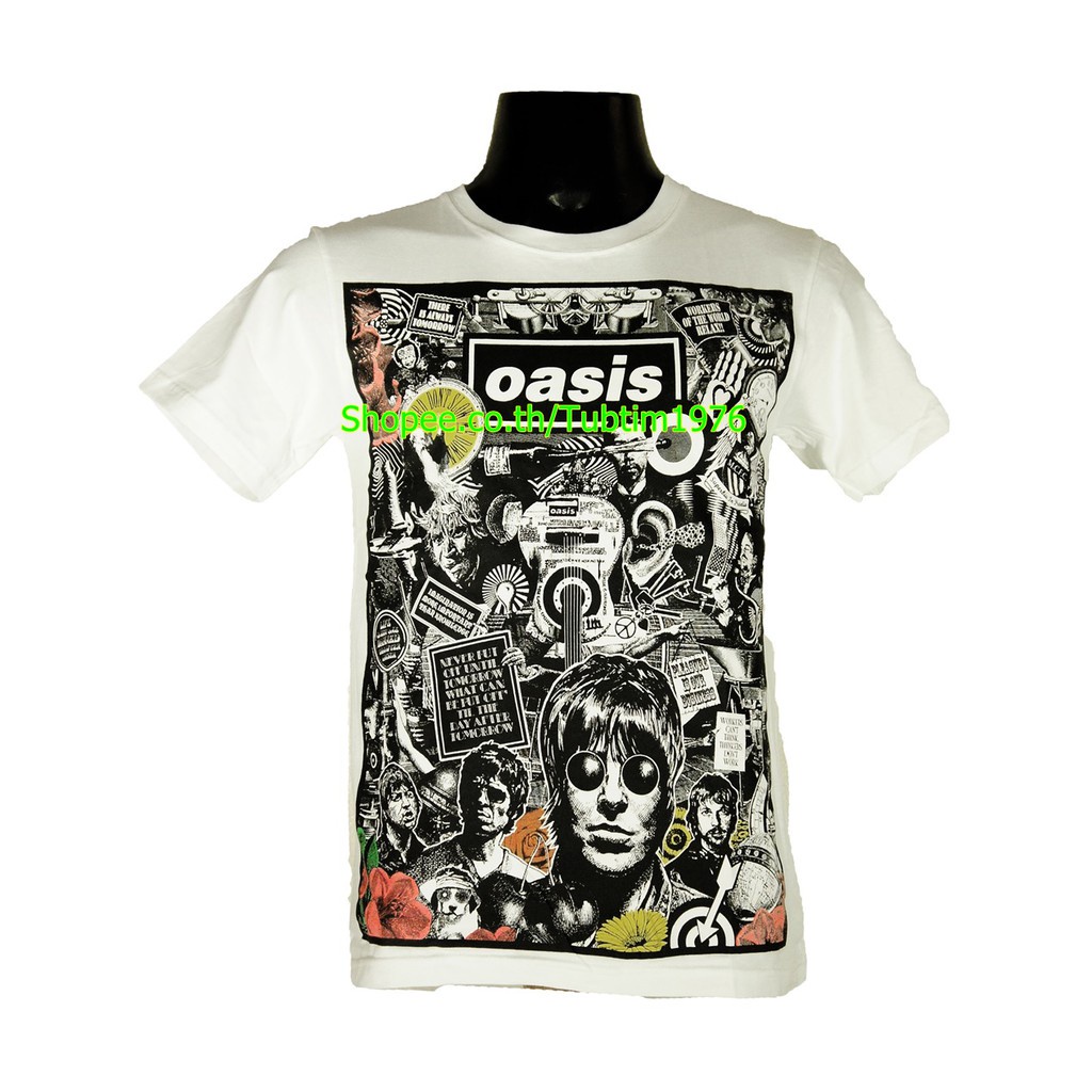 เสื้อวง Oasis ผ้าร้อยวงดนตรีร็อค วินเทจ โอเอซิส OAS8037
