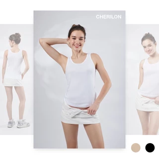 CHERILON เชอรีล่อน เสื้อกล้าม เสื้อทับ ผ้าฝ้าย 100% ทอไร้ตะเข็บข้าง นุ่ม ใส่สบาย ไม่มีบรา สีดำ สีขาว สีเนื้อ OTIB-VCT2