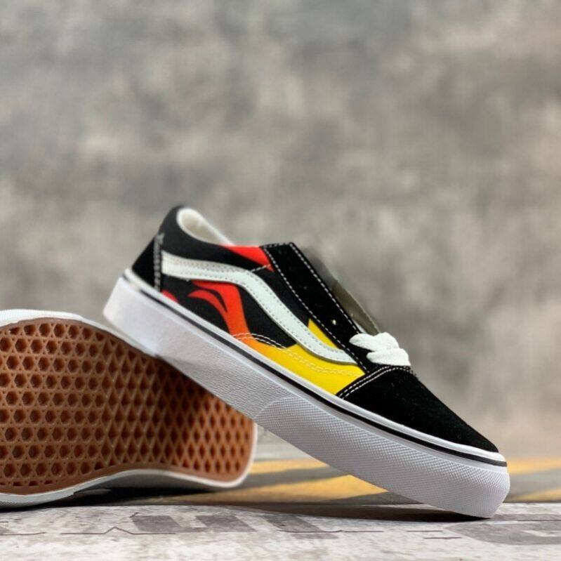 ✉☏L04SPECIAL PRICE GENUINE VANS OLD SKOOL FLAME UNISEX SPORTS SHOES VN0A38G1PH WARRANTY 5 YEARS