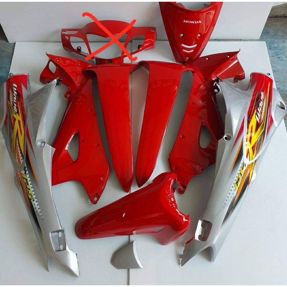 ชุดสี wave125r เวฟ 125 สีแดงเทา (ไม่เอาหน้ากาก)