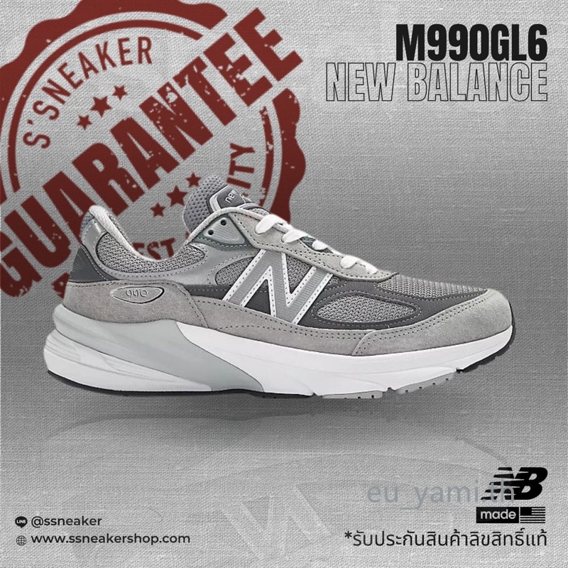 ของแท้ 100% New Balance 990V6 [990GL6] รองเท้าวิ่ง รองเท้าผ้าใบกีฬา พร้อมส่ง!