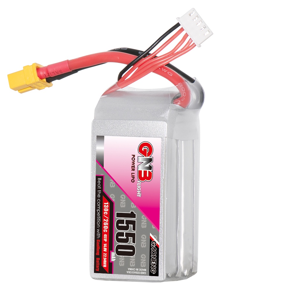 ✸GNB GAONENG 4S 1550mah 14.8V 130C XT60 RC LiPo battery FPV Drone