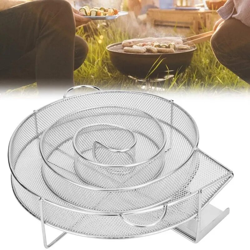 76F BBQ Smoking Box Cold Smoke Generator For Barbecue Salmon Bacon Fish Chip Smoker Stainless Steel 