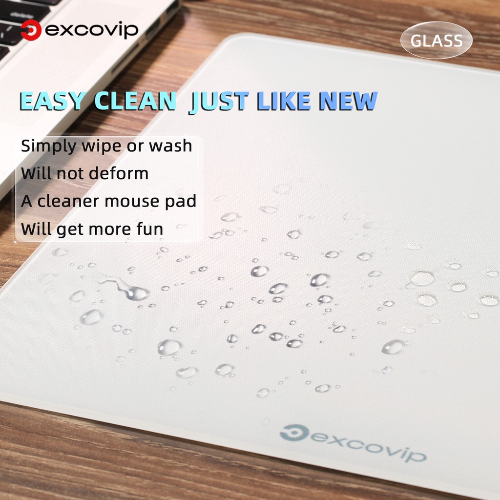 แผ่นรองเมาส์กระจกนิรภัย ตื่นเต้น มืออาชีพเล่นเกมกันน้ําป้องกันการเรืองแสงกันลื่นการเรียนรู้เกมสํานักงานสบายสีขาวคอมพิวเตอร์เดสก์ทอปแล็ปท็อ - รูปที่ 4