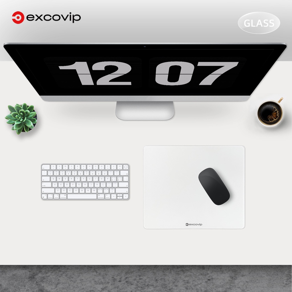 แผ่นรองเมาส์กระจกนิรภัย ตื่นเต้น มืออาชีพเล่นเกมกันน้ําป้องกันการเรืองแสงกันลื่นการเรียนรู้เกมสํานักงานสบายสีขาวคอมพิวเตอร์เดสก์ทอปแล็ปท็อ - รูปที่ 5