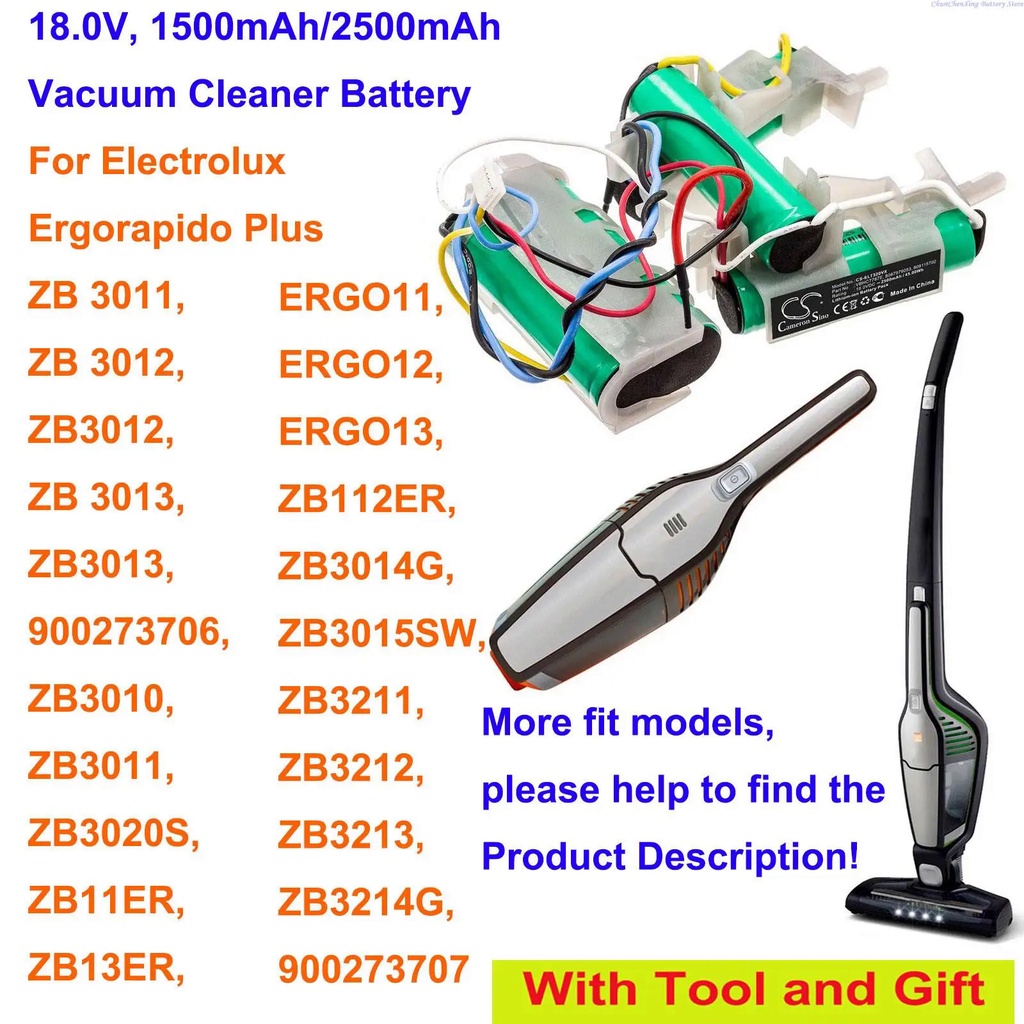 T2LO OrangeYu 1500mAh/2500mAh Battery for Electrolux ZB3213,ZB3214G,900273707,900273708,900273709,900273730,900273739,90