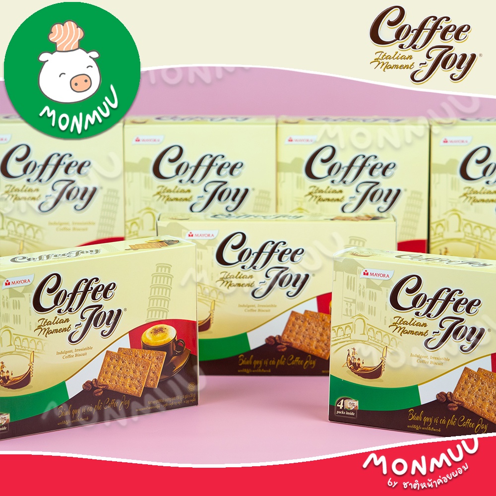 Coffee Joy (นำเข้าจากเวียดนาม) บิสกิต รสกาแฟ 156กรัม 4ห่อใน1แพ็ค - รูปที่ 4