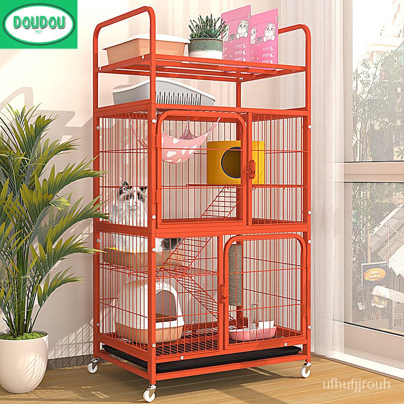 กรงแมวในบ้านเพิ่มพื้นที่ว่าง Cat Villa Cat House Cat House F8S7