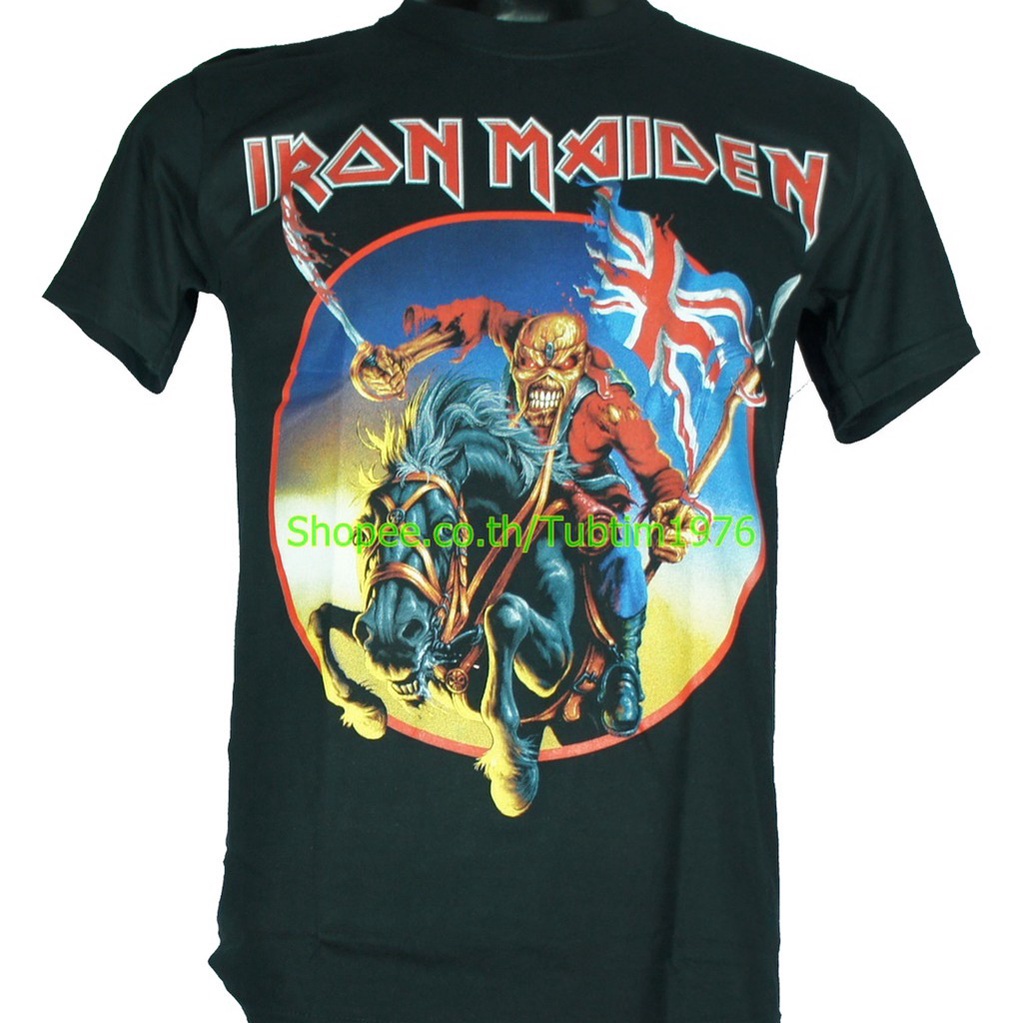 เสื้อวง Iron Maiden ผ้าร้อยวงดนตรีร็อค วินเทจ ไอเอิร์นเมเดน ไอร่อน IRN1273