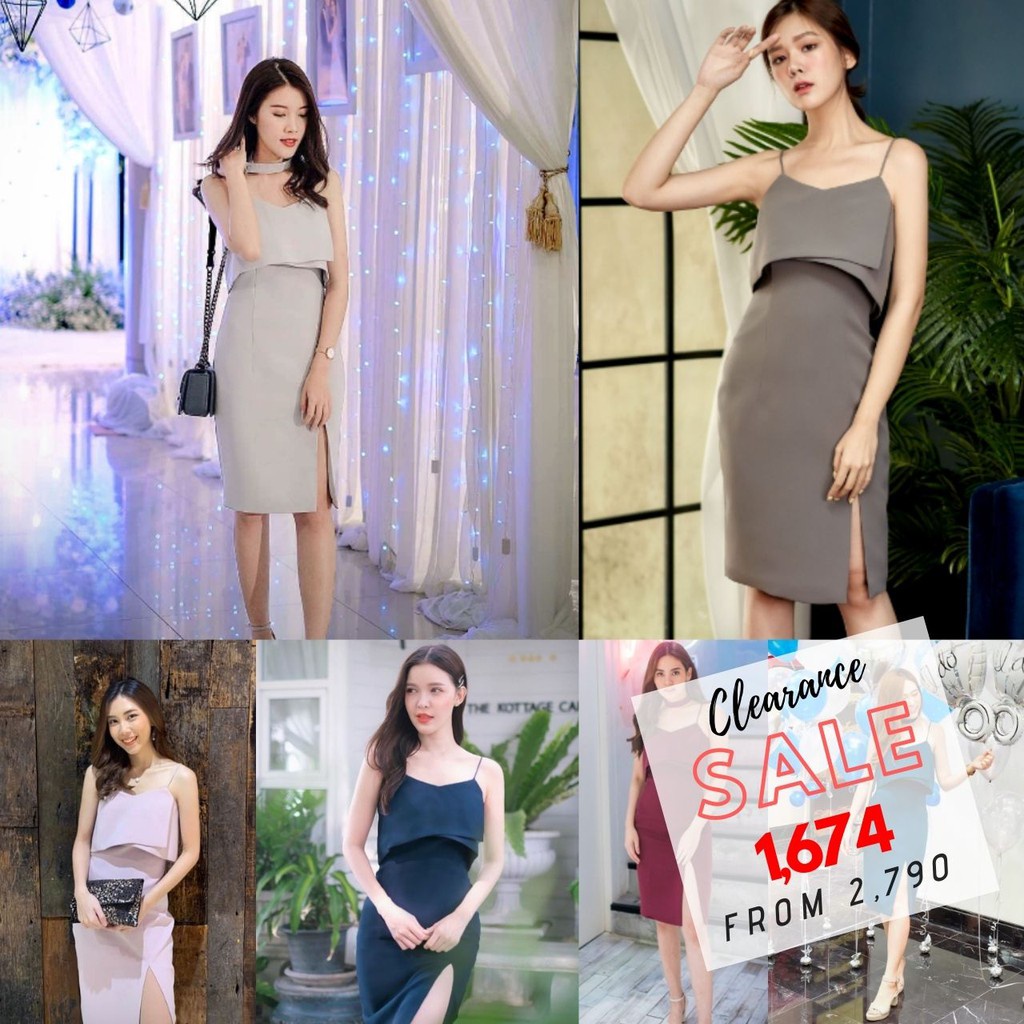 เดรส EL0404 Cassie Dress ชุดใส่เที่ยว ชุดออกงาน ชุดเพื่อนเจ้าสาว | Evalynbrand