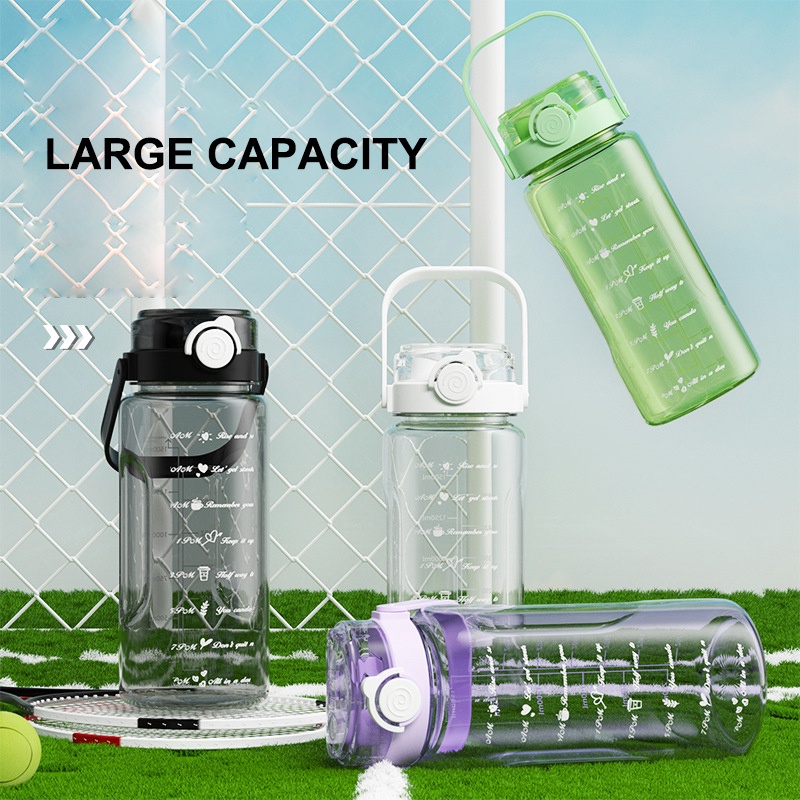 1500ML Large Capacity Sports Water Bottle with Straw Outdoor Fitness Portable Water Cup Leak-Proof Drinking Cup