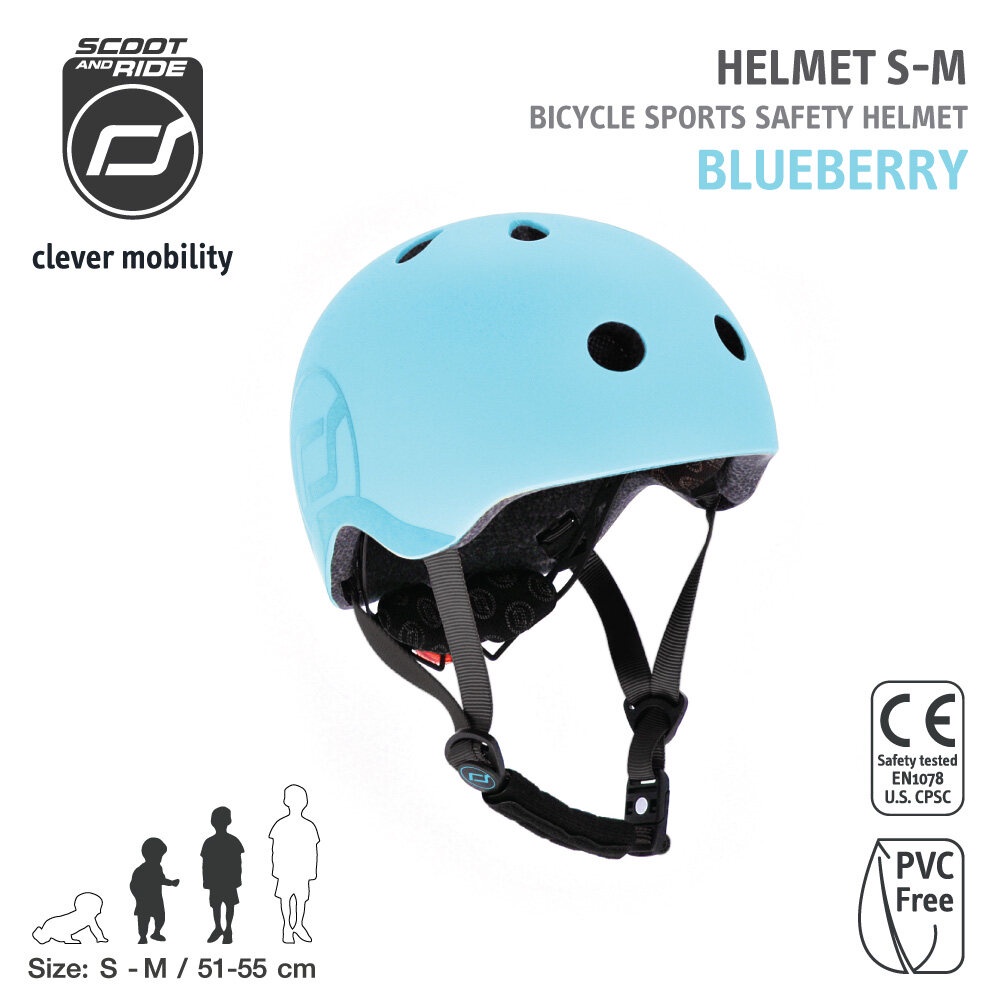 Scoot and ride highway helmet children's helmet for scooter easy fit 3-level LED light