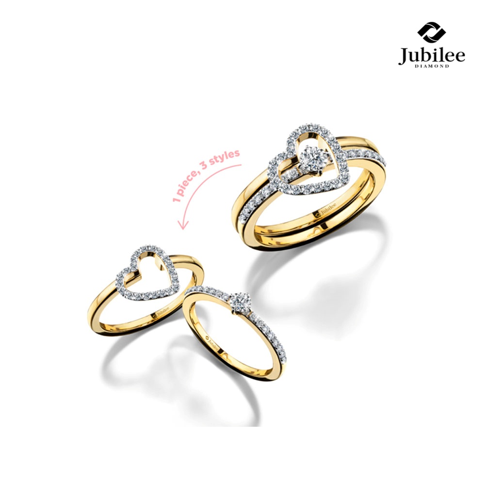 Jubilee Diamond แหวนเพชร Jubilee Heart Love Locket Ring เพชรแท้ เพชรน้ำ 99