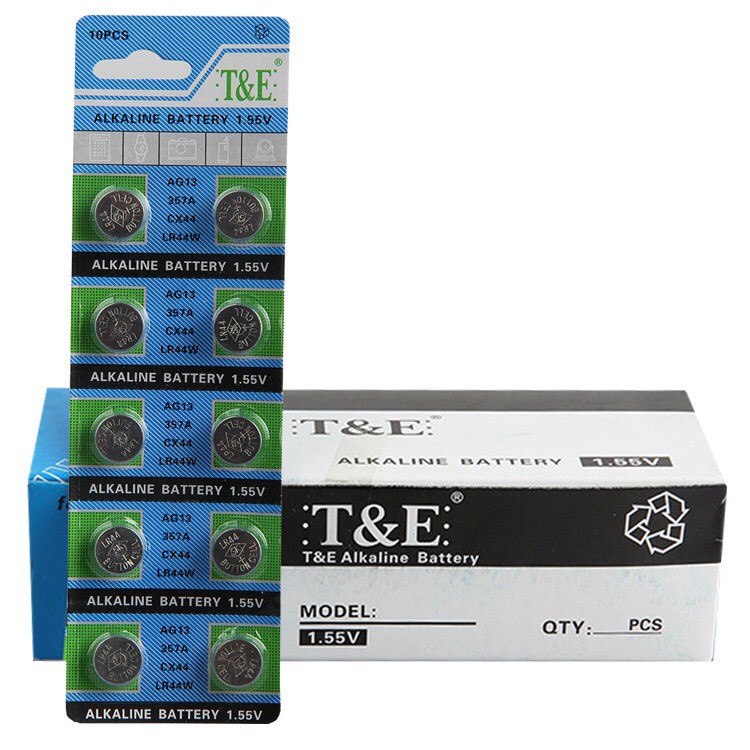 พร้อมส่ง🔥ถ่าน LR44 1.55V 1แพ็ค10ก้อน ( AG13 / 357A / CX44 )สำหรับนาฬิกา แบตเตอรี่ ถ่านกระดุม ถ่านนาฬ