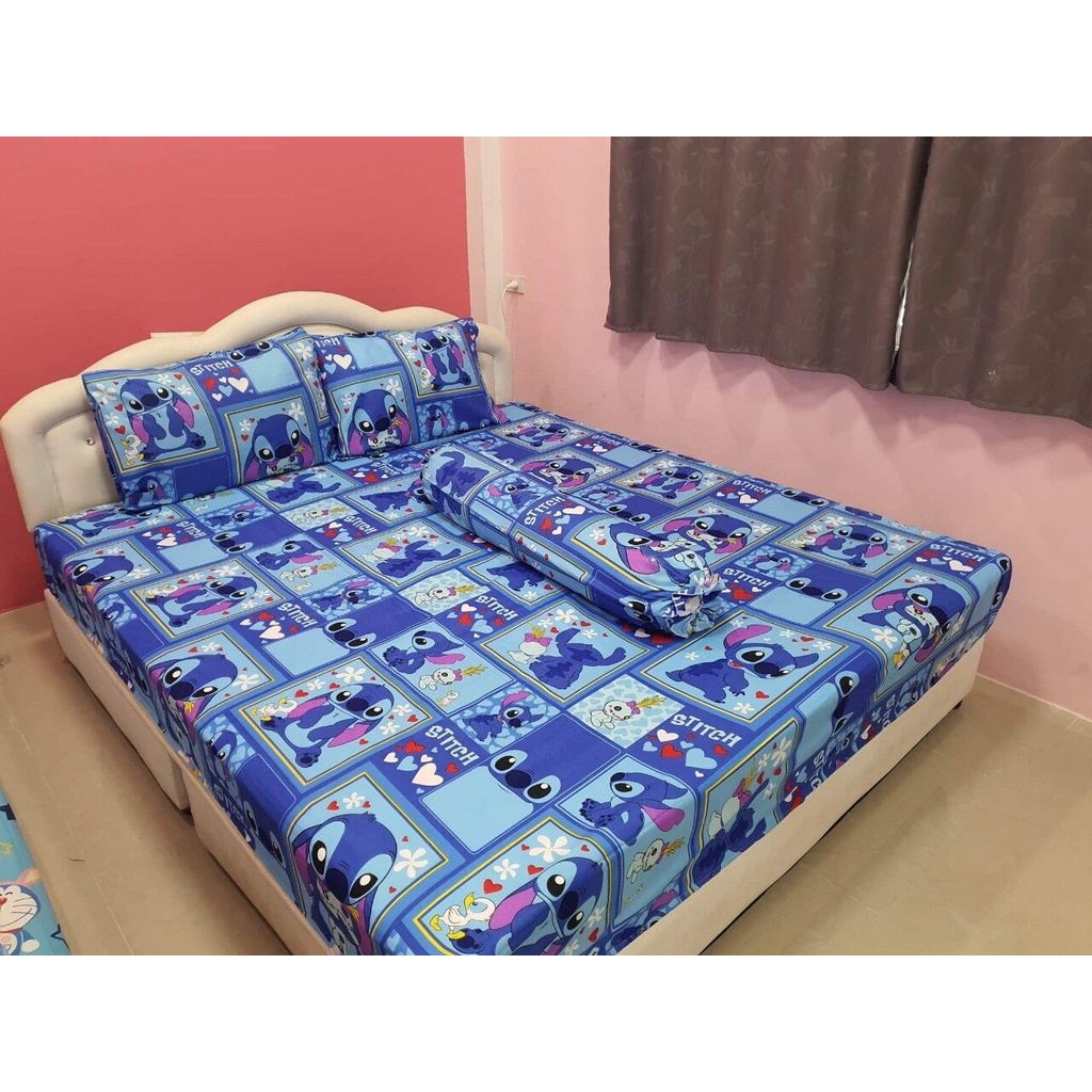 Fitted Sheet * 3.5 ft * 5ft * 6ft available in 2 types 1. only bed sheet 2. 4-piece bed sheet set no