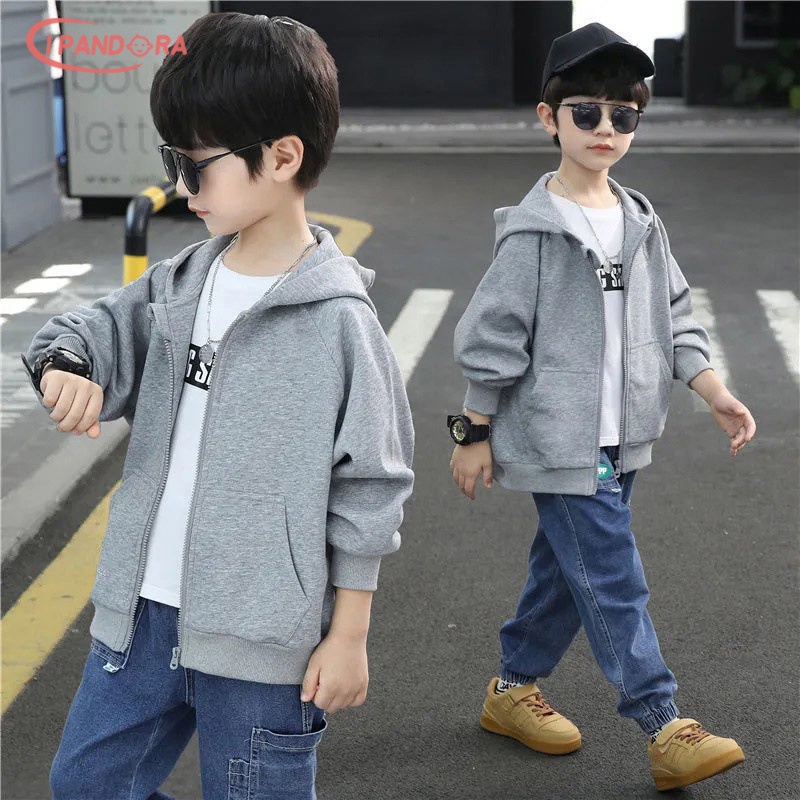 Children's sports jacket children's cardigan Hoodless sweater spring Chinese style jacket children's