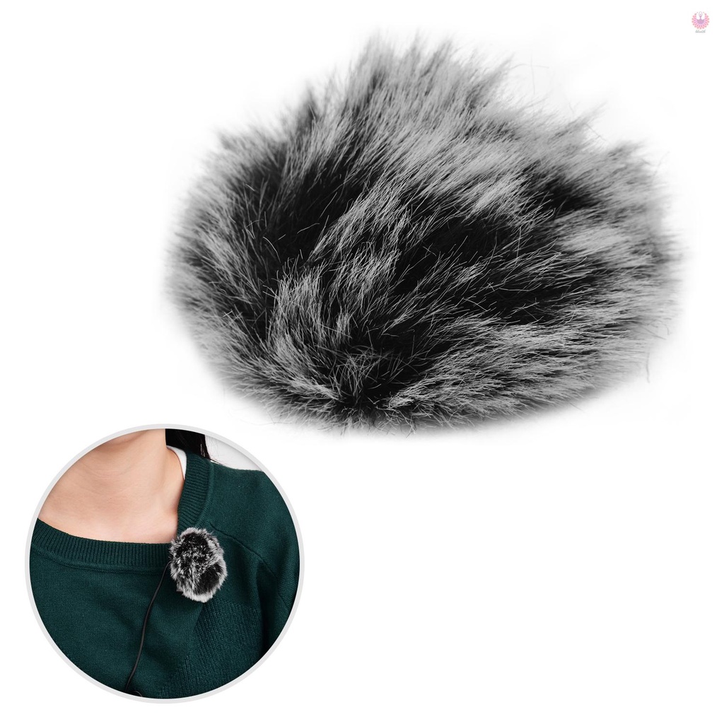 [Stock Ready]Clip-on Lavalier Microphone Windscreen Furry Windshield Mic Muff Compatible with Boya M1 and Other Most