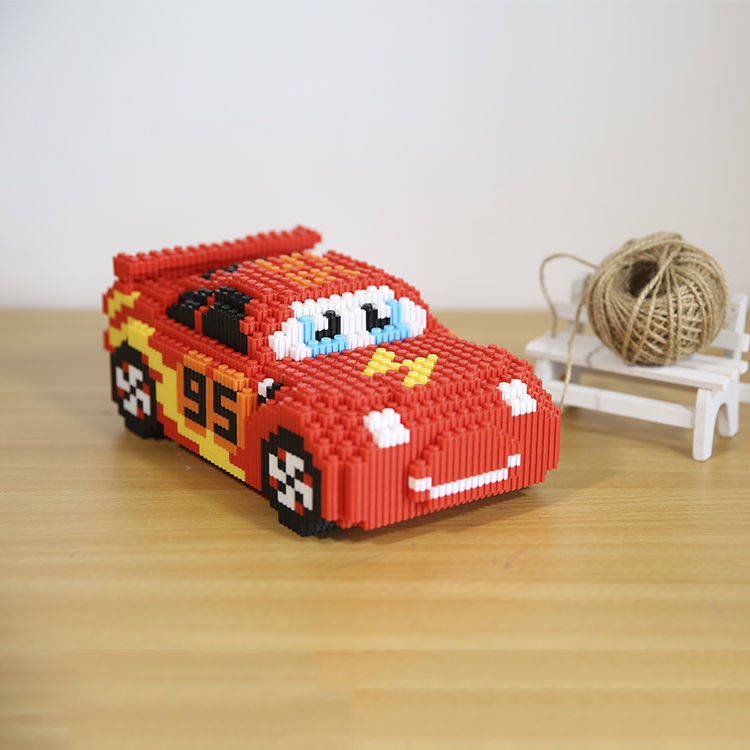 เลโก้ เลโก้ skibidi toilet เลโก้1บาท เข้ากันได้กับเลโก้แทรกอนุภาคขนาดเล็ก McQueen Lightning Car Model เด็กประกอบเพชรบล็อกตัวต่อของเล่นเพื่อการศึกษาของขวัญ