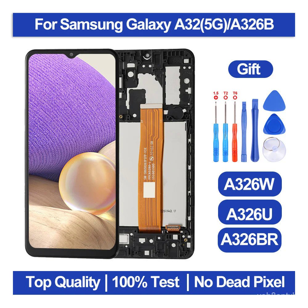 6.5 "; จอแสดงผล LCD สำหรับ Samsung Galaxy A32 5กรัม A326B A326W หน้าจอสัมผัส Digitizer สมัชชาเปลี่ยน
