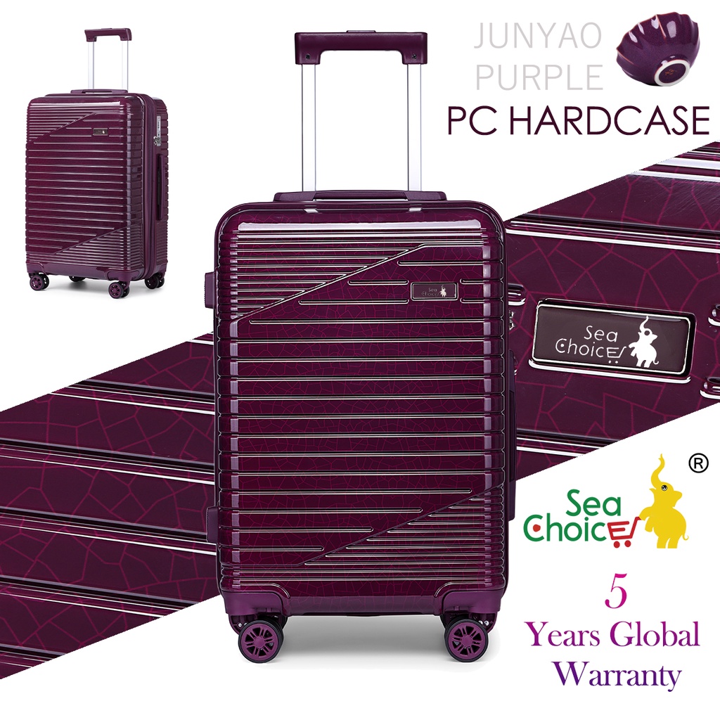 [รับประกัน5ปี]SeaChoice กระเป๋าเดินทาง12/20/24/28 นิ้ว Suitcase ขยายข้าง24นิ้ว 8 ล้อหมุนได้ 360° ล็อคTSA ซิป YKK วัสดุPC