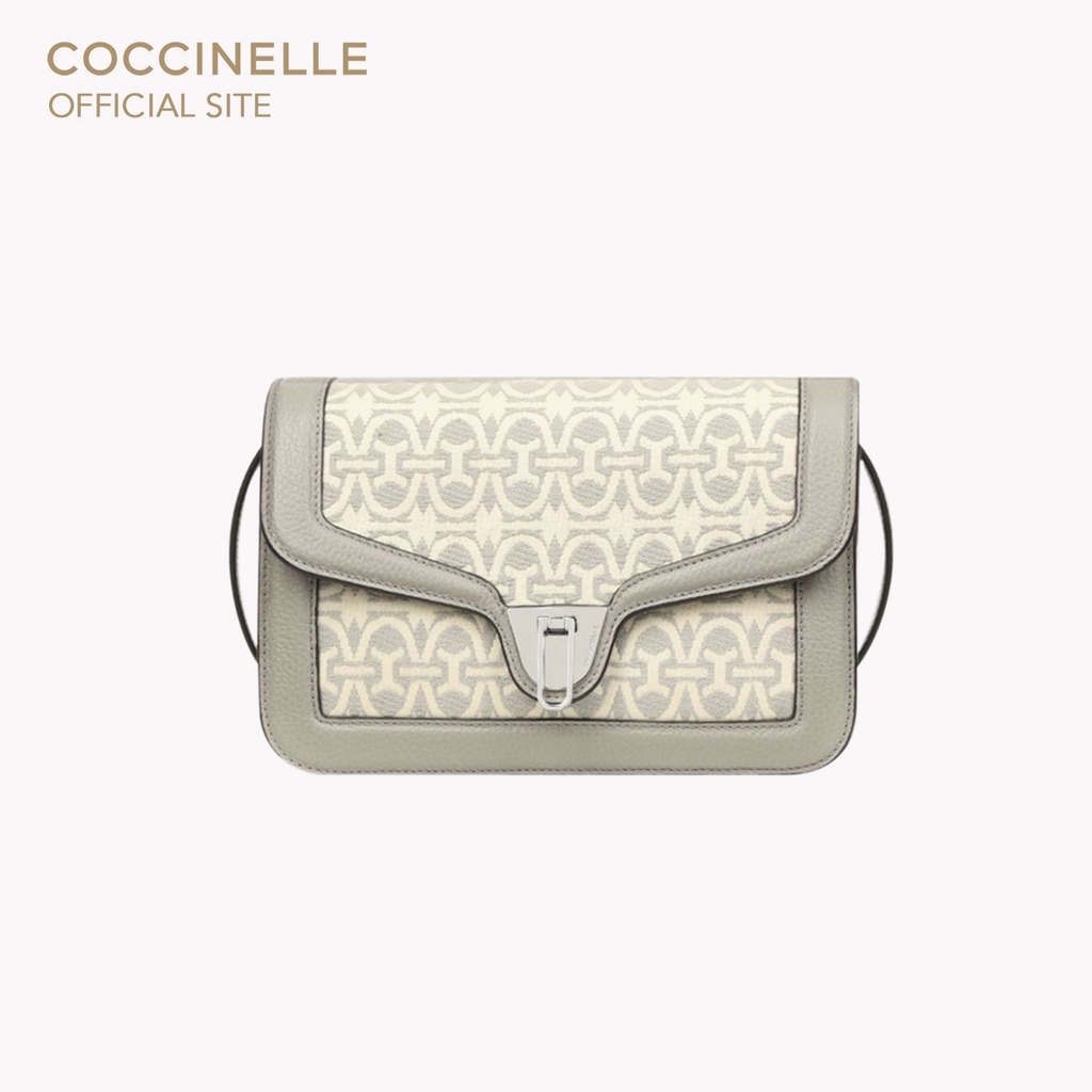 COCCINELLE กระเป๋าสะพายผู้หญิง รุ่น MARVIN TWIST MONOGRAM CROSSBODY BAG 150101 สี MUL.STONE/STONE