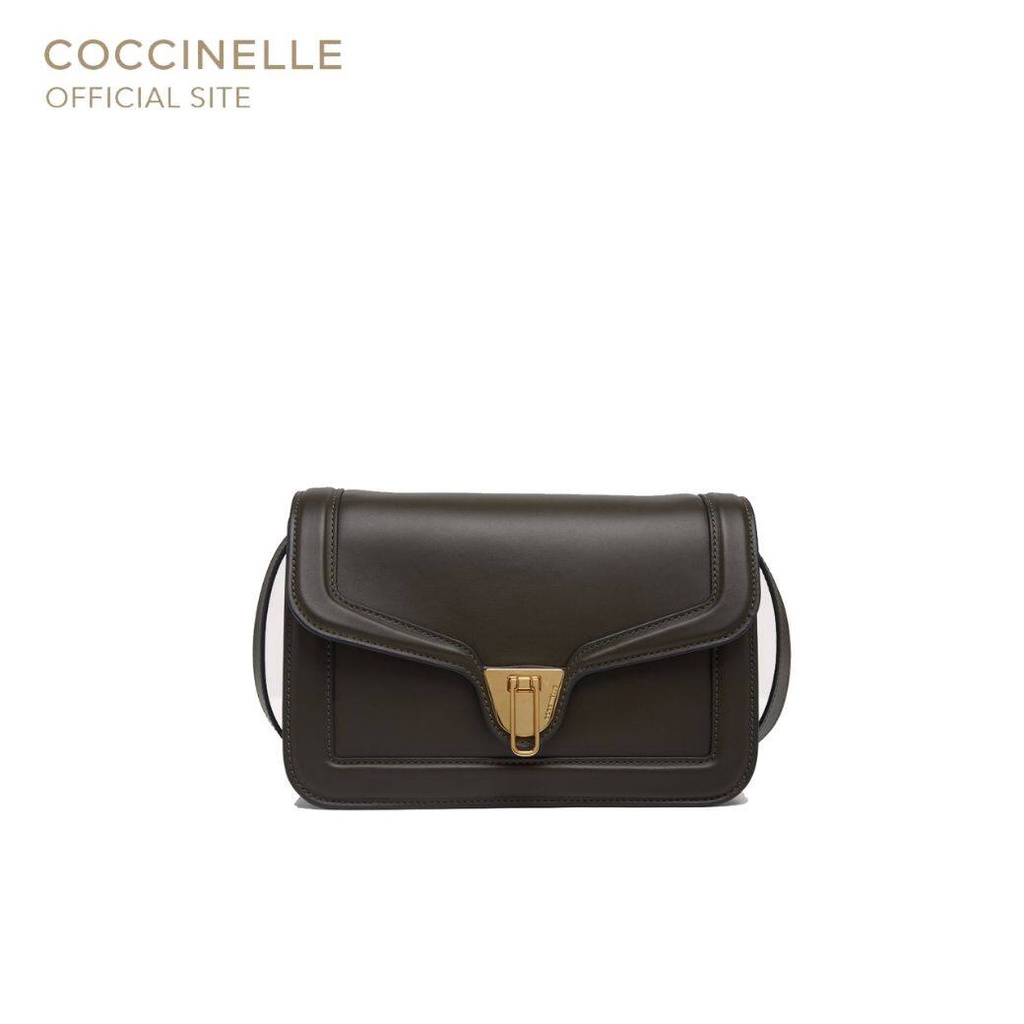 COCCINELLE กระเป๋าสะพายผู้หญิง รุ่น MARVIN TWIST CROSSBODY BAG 150101 สี BARK
