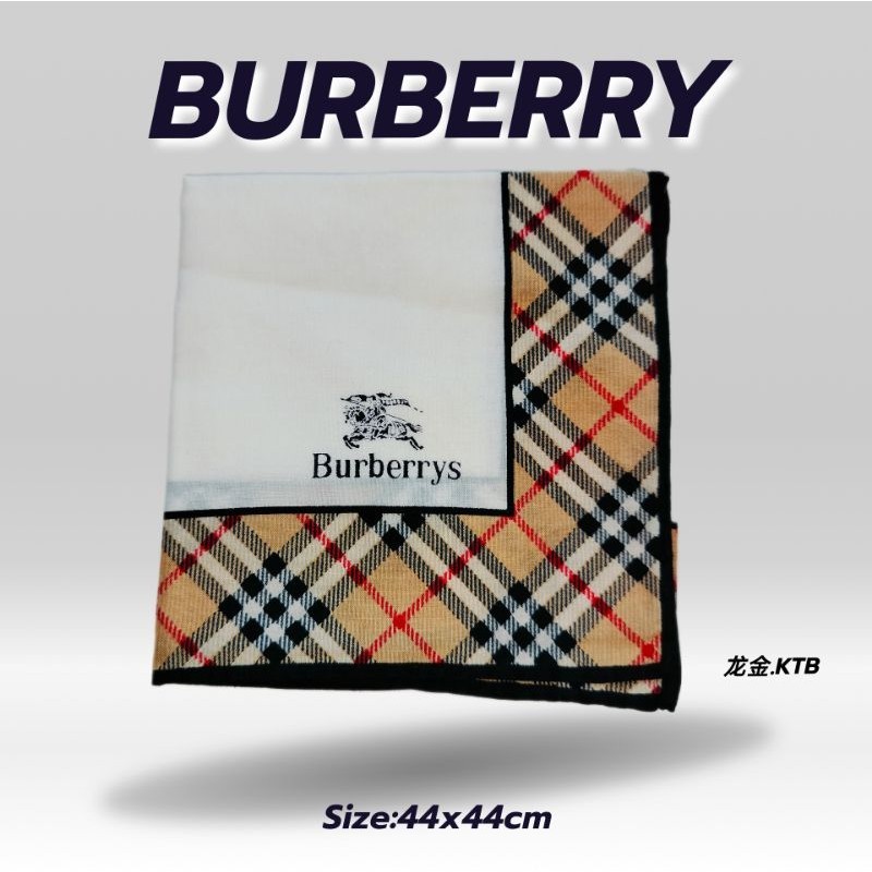 ผ้าเช็ดหน้าBurberryแท้ออกช็อปญี่ปุ่นมือสอง
