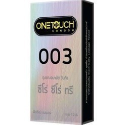 ลดเพิ่ม 30% ถุงยางอนามัย OneTouch 003 วันทัช 003 แบบบาง ผิวเรียบ ขนาด 52มม. [x 1 กล่อง ใหญ่][ฺBIG]