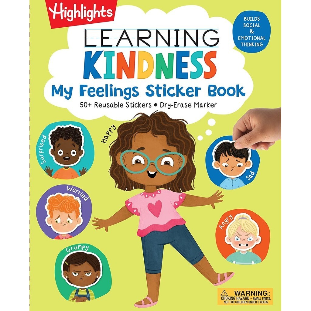 หนังสืออังกฤษใหม่ Learning Kindness My Feelings Sticker Book (Highlights Learning Kindness) [Paperba