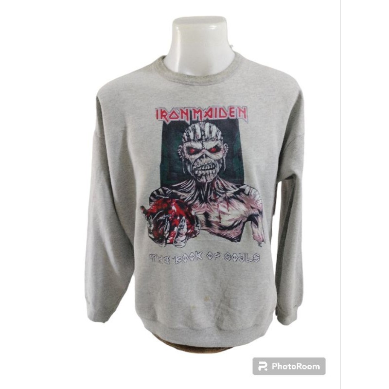 เสื้อสเวตเตอร์คอกลมแบรนด์ Hanes PREMIUM IRON MAIDEN Size XL มือ2