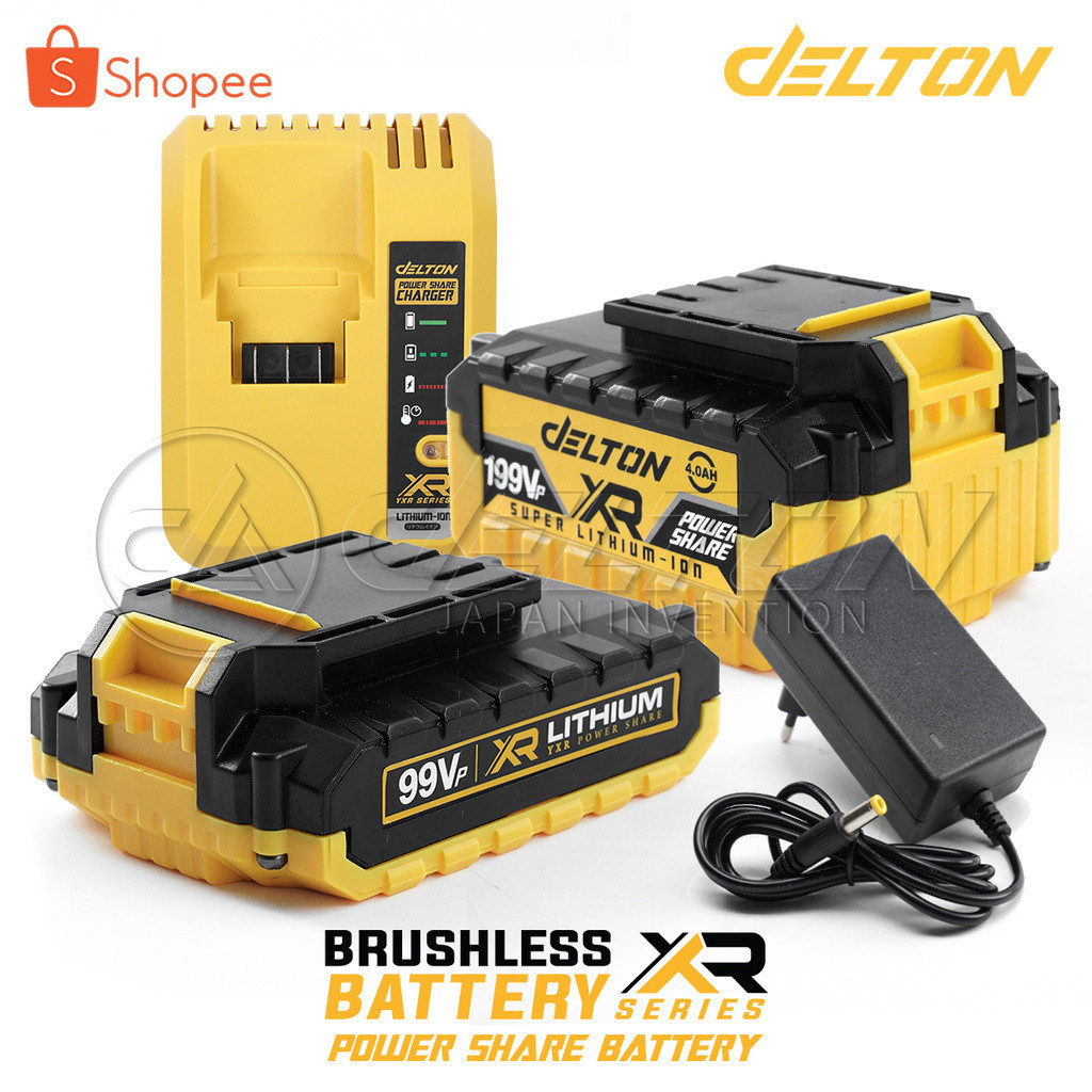DELTON แบตเตอรี่ลิเธียมไอออน 99V/199V Lithium-ion Battery สายชาร์จ แท่นชาร์จ สำหรับผลิตภัณฑ์DELTON ก