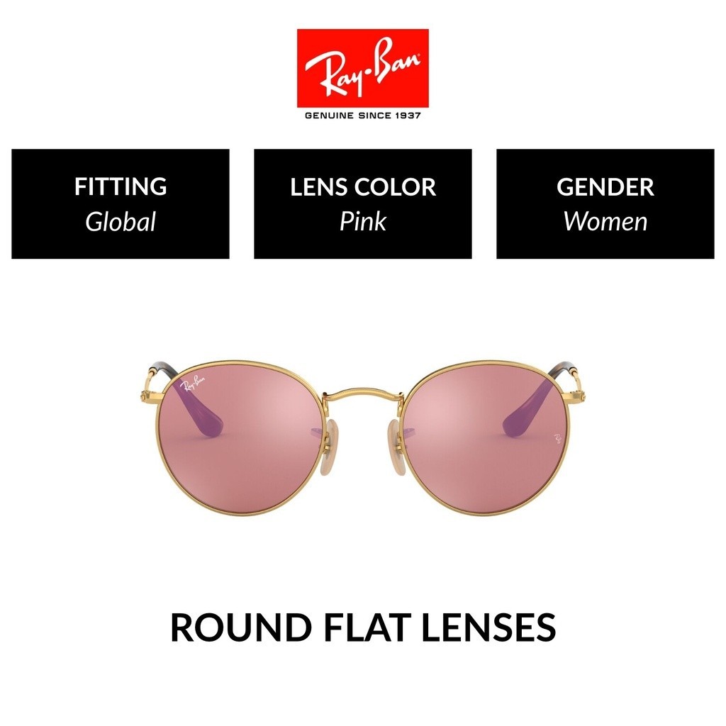 Ray-Ban Round Metal - RB3447N 001/Z2  size 50 -sunglasses แว่นกันแดด