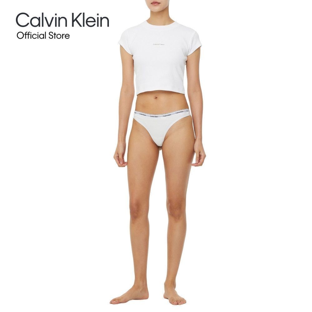 CALVIN KLEIN กางเกงชั้นในผู้หญิง CK Modern Logo รุ่น QD5043 100 - สีขาว