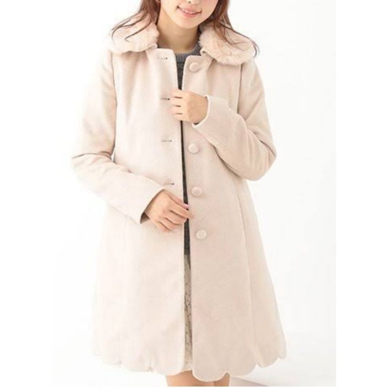 C11 earth music&ecology Scallop Coat