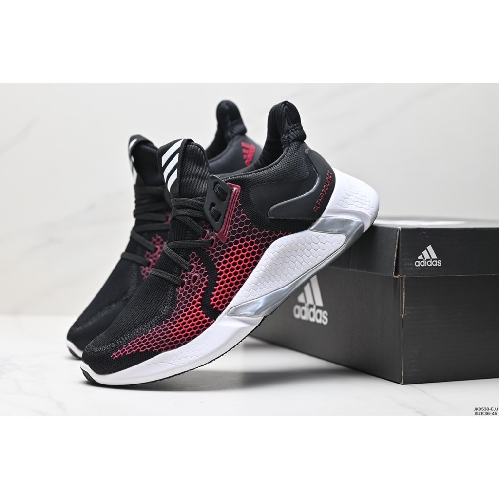ของแท้ Adidas AlphaBounce Beyond m 10 รองเท้าผ้าใบอัลฟ่า รองเท้าวิ่งสำหรับผู้ชายและผู้หญิง รองเท้าลำลอง Soft Sole