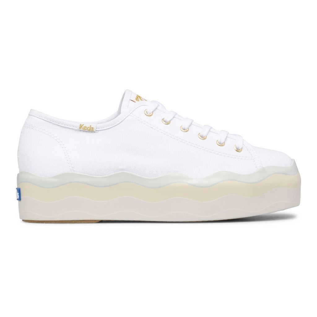 Keds รุ่น Triple Up Canvas Wave Foxing รองเท้าผ้าใบ ผู้หญิง สี WHITE/MULTI - WF66008