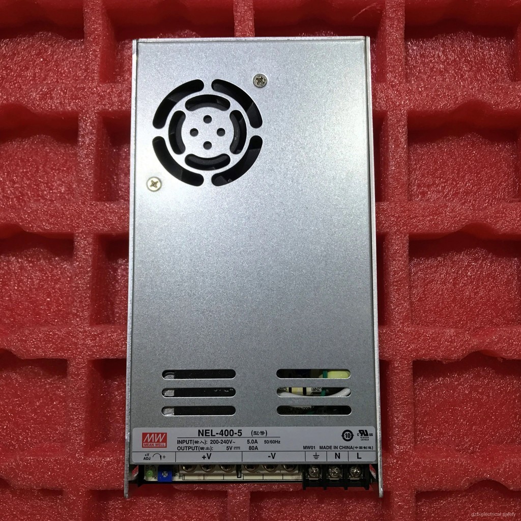 MEAN WELL NEL-400-5 80A 5V Meanwell NEL-400แหล่งจ่ายไฟสลับเอาต์พุตเดี่ยว5V 400W