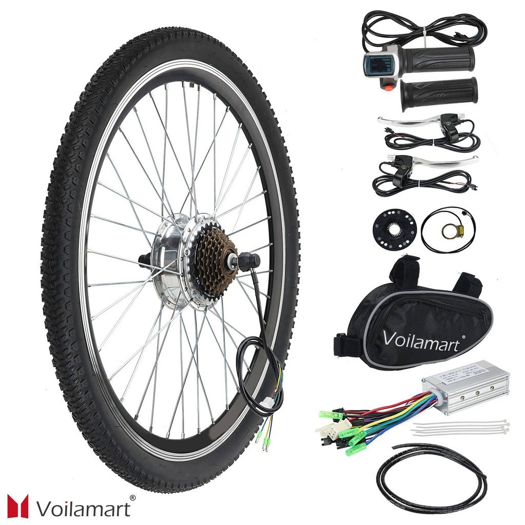 Voilamart 26 "36โวลต์250วัตต์ดุมล้อหลังมอเตอร์ชุดรถจักรยานไฟฟ้ามอเตอร์ E จักรยานขี่จักรยาน Hub มอเตอร์ Ebike ชุดแปลง