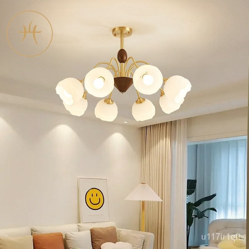 โคมไฟระย้าห้องนั่งเล่นสไตล์ฝรั่งเศสvintageBauhaus Restaurant ห้องนอน Wabi Jifeng.com Red Magic Bean 