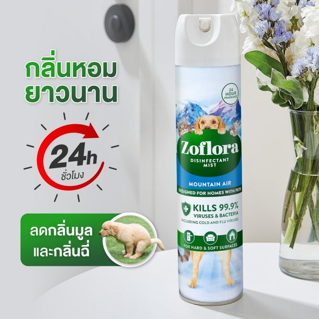 ZOFLORA MOUNTAIN AIR MIST โซฟลอร่า สเปรย์ฆ่าเชื้อ 300 ml สินค้าเคลียร์สต๊อก