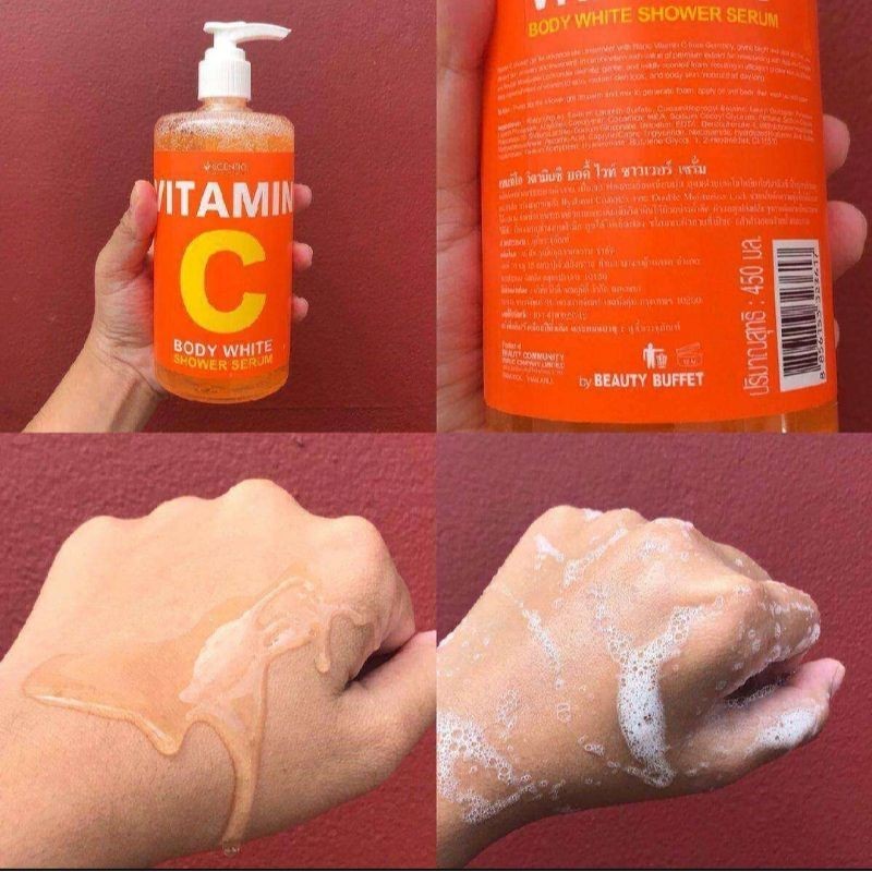 SCENTIO VataminC Body Essence เจลอาบน้ำบิวตี้บุฟเฟ่งานแท้ 100%